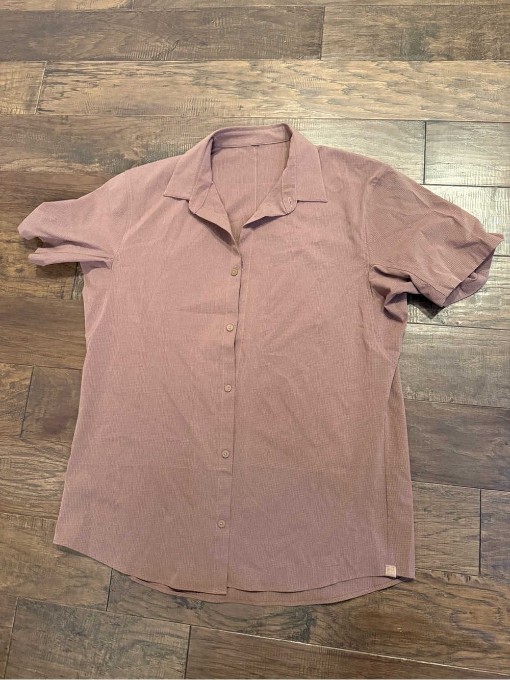 Men's Short-Sleeve Button-Up Shirt - Brown